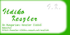 ildiko keszler business card